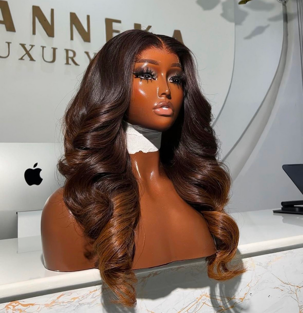 Maya - 13 X 6 HD Frontal - 24" - Natural Brown Tip - 450grams