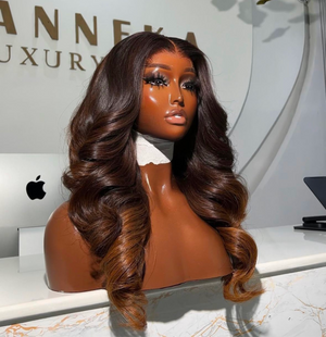 Maya - 13 X 6 HD Frontal - 24" - Natural Brown Tip - 450grams