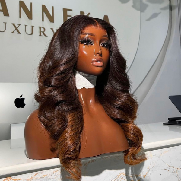 Maya - 13 X 6 HD Frontal - 24" - Natural Brown Tip - 450grams