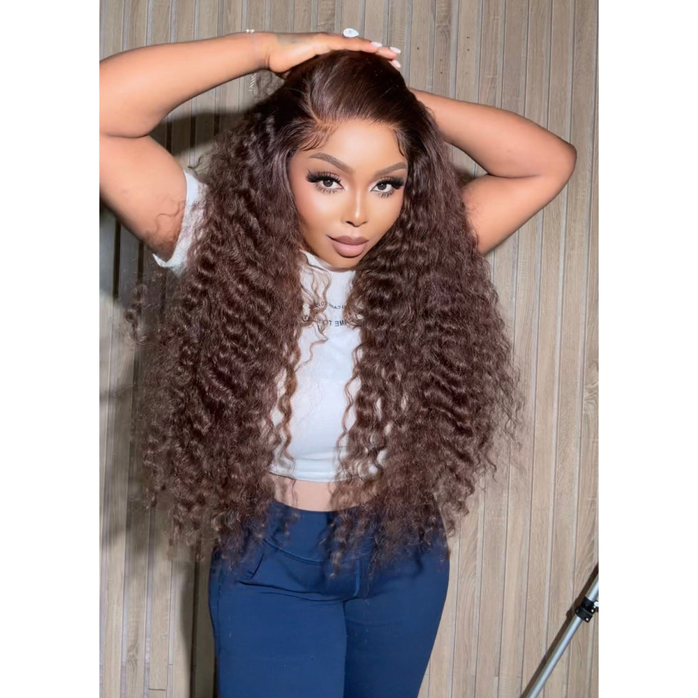 30" RAW CURLY WITH  13X4 HD FRONTAL WIG