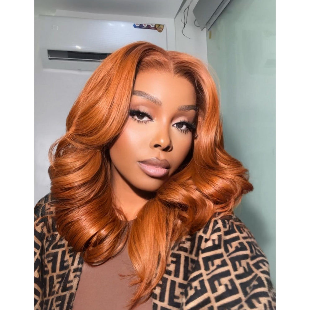 ORANGE DONOR WAVY WITH 6X6 CLOSURE WIG